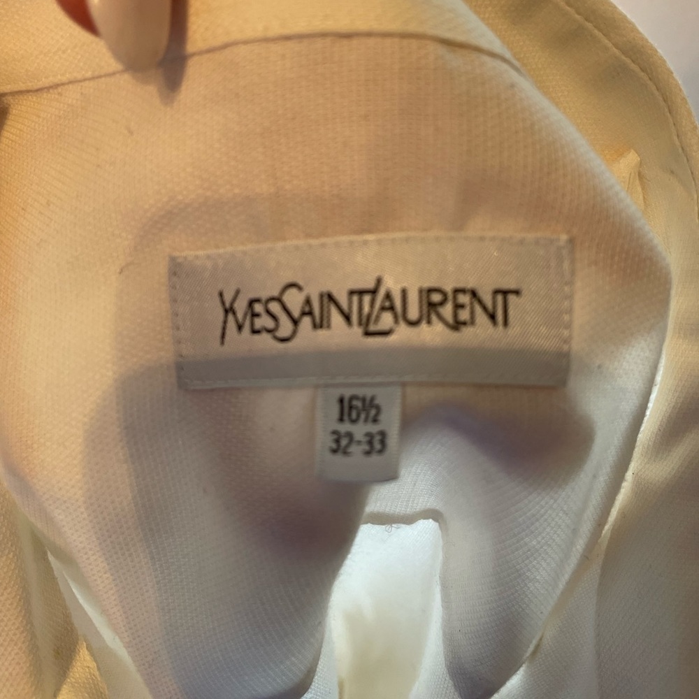 Yves Saint Laurent White Linen Button-down - Picture 4 of 6